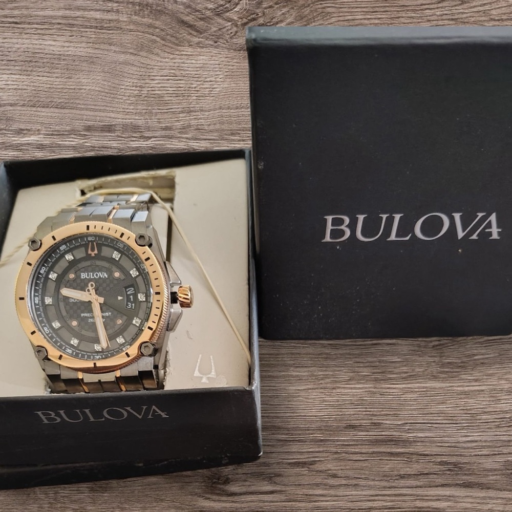 Bulova Gold and Black Luxury Watch